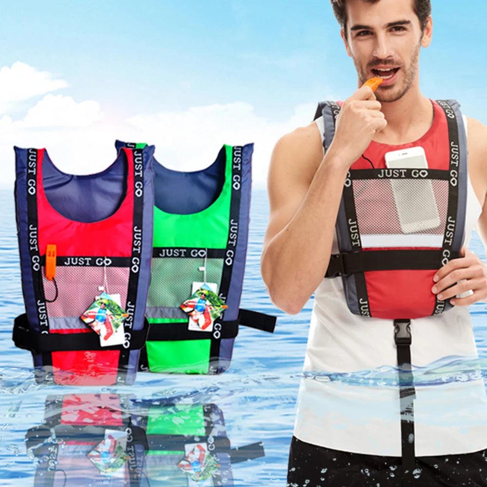 2023 New Adult life vest Boating rafting Swimming Kayaking surf paddleboard Life vest Portable water sports buoyancy vest - Wild Frontier Gear LLC