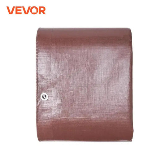 VEVOR Tarp Waterproof 10x12ft Multi Purpose Tear UV and Temperature Resistant Outdoor Tarpaulin with Reinforced Grommets (Brown) Wild Frontier Gear LLC