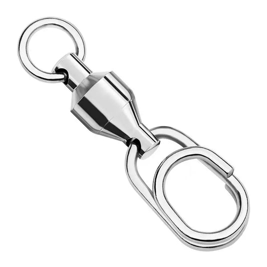 High Strength Snaps Fishing Swivels Swivel Connector Ball Bearing Ring Stainless Steel Fishing Connector Freshwater Saltwater
