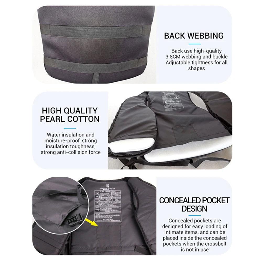 Neoprene Life Jacket for Adult Children New Water Sport Buoyancy Jacket Life Vest Swimming Boating Skiing Driving Vest Drifting - Wild Frontier Gear LLC