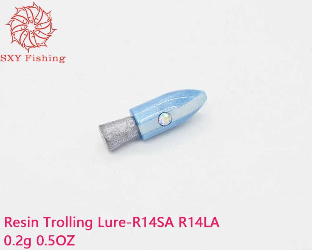 SXY Fishing Colored Resin Trolling Bait for Tuna and Wahoo - R14SA & R14LA Models - Wild Frontier Gear LLC