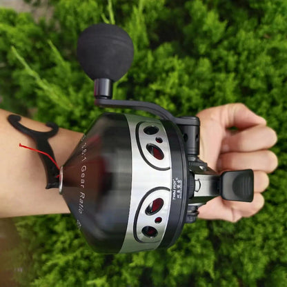 Octopus Hunter BL50 Spincast Fishing Reel with 110M Red 5# 8-Strand PE Line - High Performance 6+1BB Metal Coil for Lake and River Fishing - Wild Frontier Gear LLC