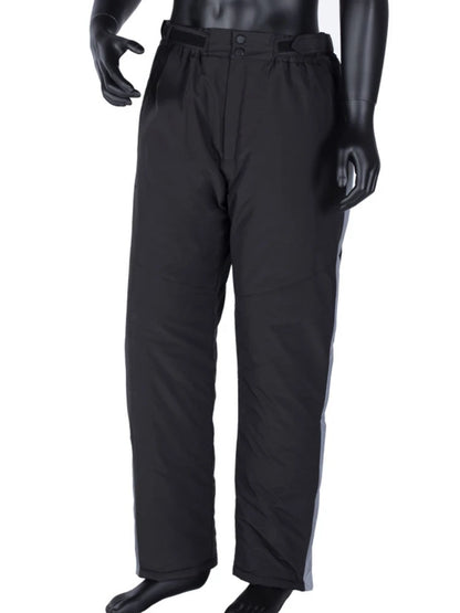 Winter Waterproof Hiking Fishing Pants Men Outdoor Warm Climbing Sports Cotton Fleece Pants Thermal Zipper Work Trousers 5XL