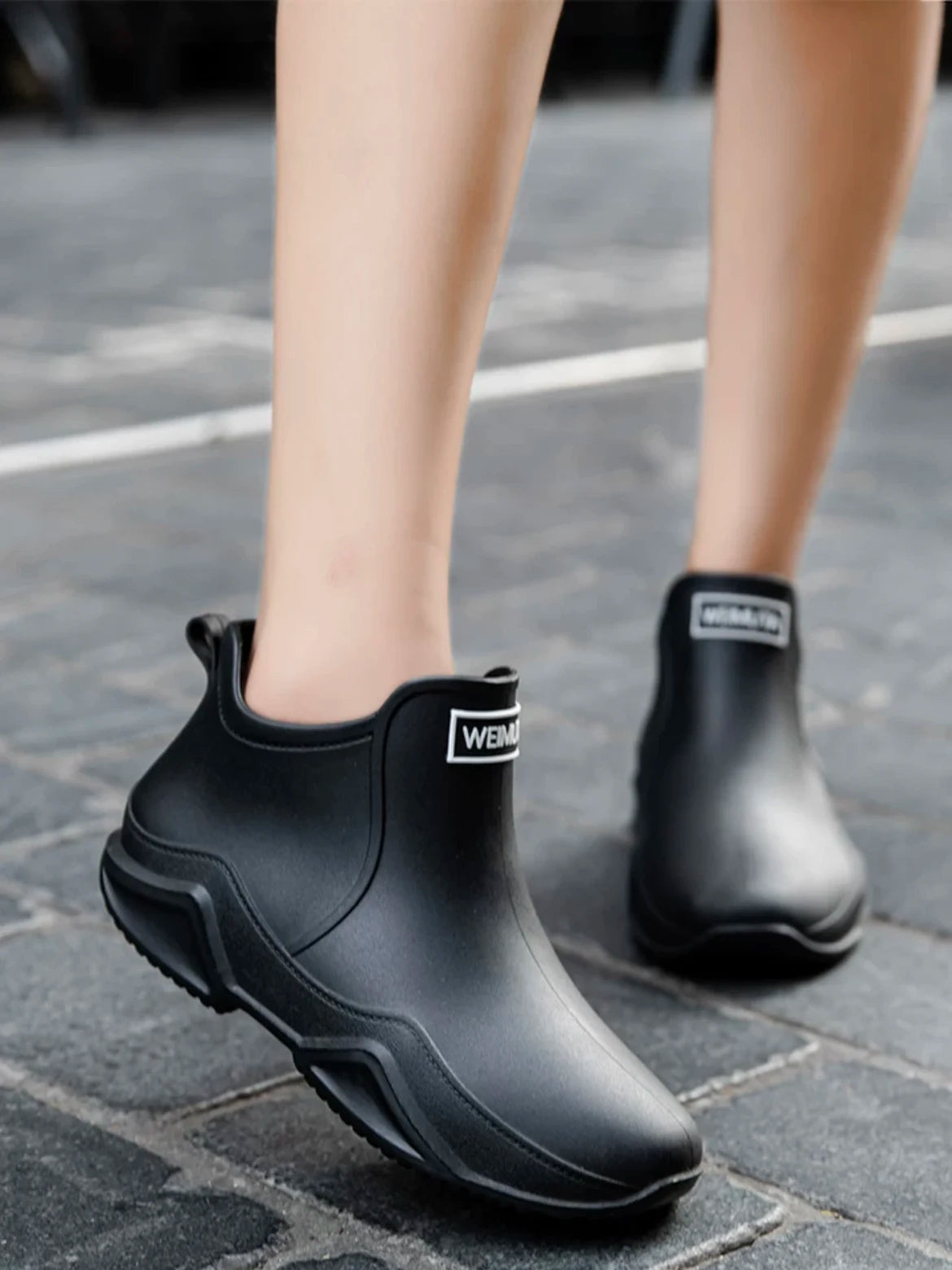 Rain Shoes Ankle Waterproof Shoes Women Rain Boots Men Anti-slip Wear-resistant Plush Fashion Kitchen Work Boots Summer Winter - Wild Frontier Gear LLC
