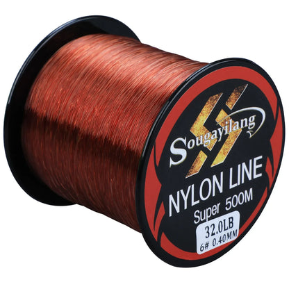 Sougayilang 500M Nylon Fishing Line 11-36.3LB Super Strong Monofilament Fishing Line Quick Water Cutting Carp Fishing Line Pesca