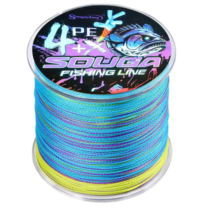 Sougayilang 4 Strands Braided Fishing Line 100M 300M Multifilament Carp Fishing Wire Fishing Accessories Durable PE Line Pesca
