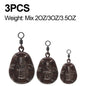 3Pcs Drop shot Carp Fishing weight Carp sinker with swivel for Catfish Surf Trolling jig lure fishing Tackle  2/2.5/3/3.5/4OZ