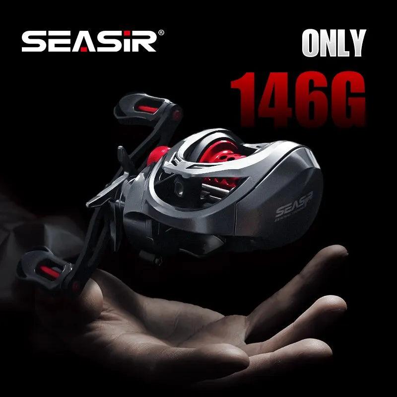 Seasir Ultra-Light Carbon Baitcasting Fishing Reel with Hybrid Ceramic Bearings and Dual Spools - 7.3:1 Gear Ratio for Seawater and Freshwater Fishing - Wild Frontier Gear LLC
