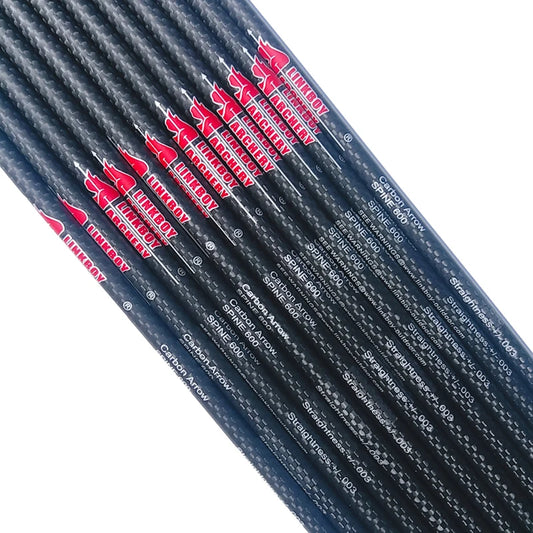 6/12pcs Linkboy Archery ID6.2mm Pure 100% 3K Carbon Arrows Shafts 32" Sp250-800 Compound Traditional Bow arco e flecha hunting - Wild Frontier Gear LLC