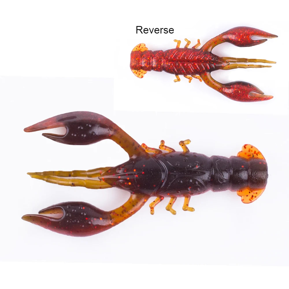 Hanlin Floating 65mm 4g Crawfish Larvae Soft Silicone Bait Jigs Wobbler Worms Fishing Lures Artificial Swimbait Bass Pike Tackle Wild Frontier Gear LLC