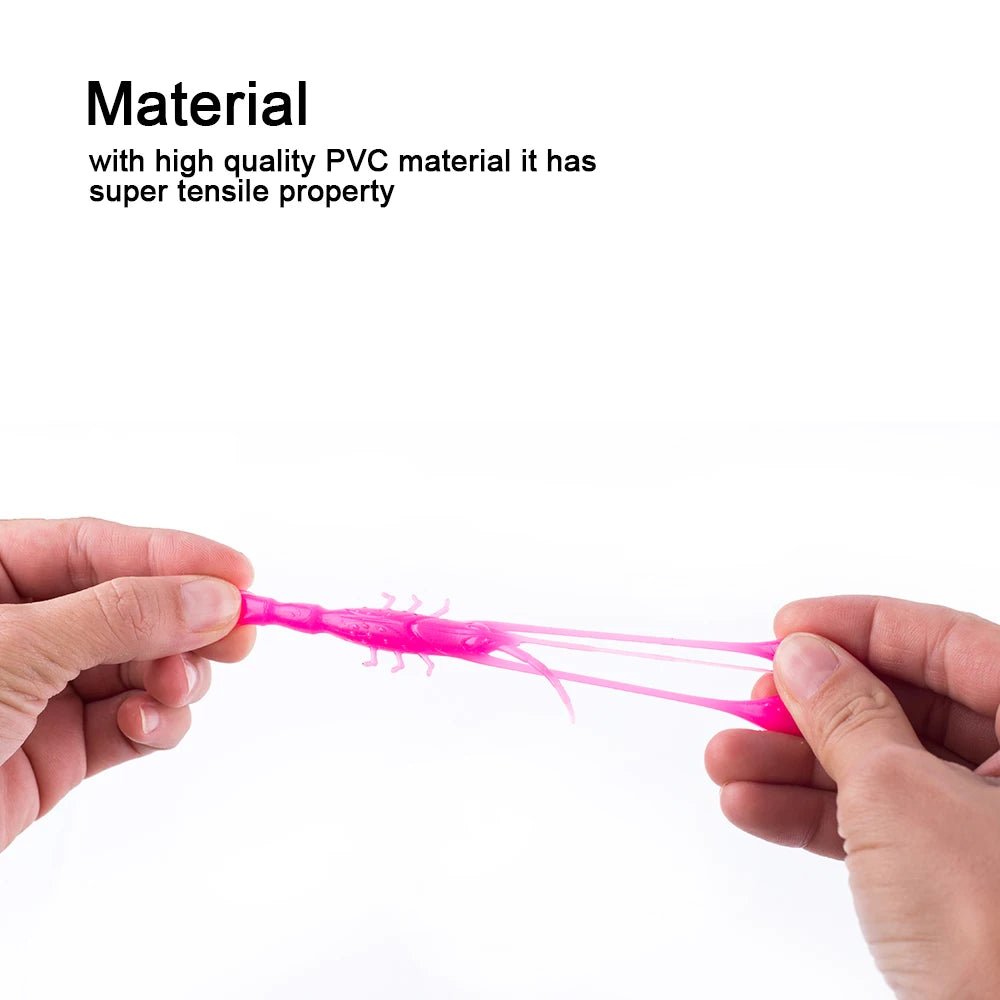 Hanlin Floating 65mm 4g Crawfish Larvae Soft Silicone Bait Jigs Wobbler Worms Fishing Lures Artificial Swimbait Bass Pike Tackle Wild Frontier Gear LLC