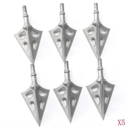 6/12pcs 3 Fixed X3/X5 Tips Archery Broadhead 100 Grain Stainless Alloy Arrowhead Hunting For Shooting Accessories - Wild Frontier Gear LLC