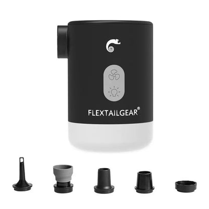 FLEXTAILGEAR MAX PUMP 2 PRO - Portable Air Pump Electric Inflator with Camping Light and Emergency Power Supply for Outdoors Wild Frontier Gear LLC