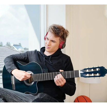 Electric Guitar, 39 Inch Cut Nylon String Classical Built-in Pickup Kit, Equipped with 4-band EQ Equalizer and Nylon Strings Wild Frontier Gear LLC
