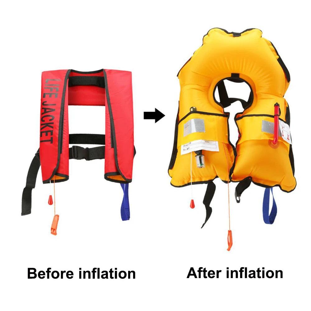 Automatic Inflatable Life Jacket Professional Swiming Fishing Life Vest for Children Water Sports Adult Life Vest for Fishing - Wild Frontier Gear LLC