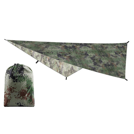Portable Camouflage Camping Tarp 210T Polyester Yarn Awning Canopy Waterproof Foldable Ultra-light Picnic Backpacking Equipment Wild Frontier Gear LLC