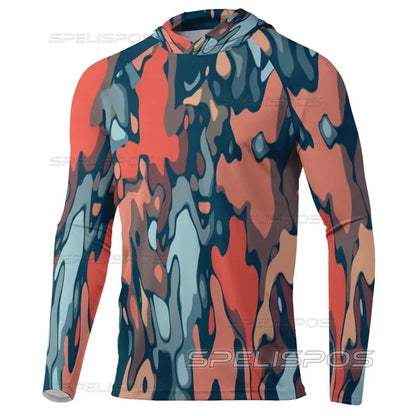 Hoodies Fishing Shirts UPF 50+ Anti-UV Yacht Sea Fish Maillot Beach Gear Lightweight Breathable Angling Tops Wear Running Hood - Wild Frontier Gear LLC