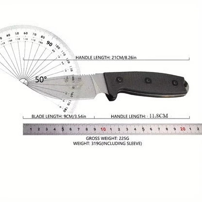 Straight Knife Blade S35VN Steel with A Stone-washed Edge G10 Outdoor Camping Hunting Hiking Survival Portable Multitools Knives