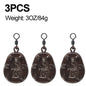 3Pcs Drop shot Carp Fishing weight Carp sinker with swivel for Catfish Surf Trolling jig lure fishing Tackle  2/2.5/3/3.5/4OZ