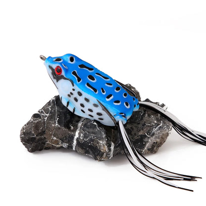 1 Pcs 5G 8.5G 13G 17.5G Frog Lure Soft Tube Bait Plastic Fishing Lure with Fishing Hooks Top Water Ray Frog Artificial 3D Eyes