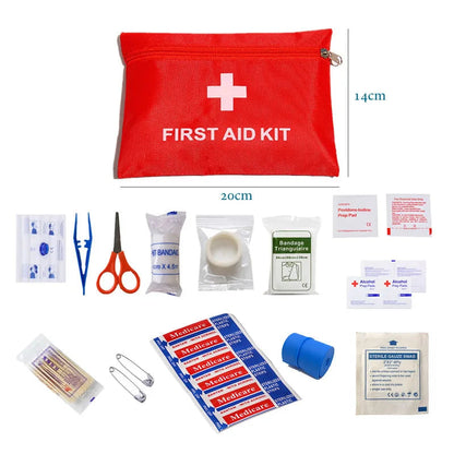 40/50/80pcs Full Kits Portable Mini Outdoor Waterproof First Aid Kit For Emergency Medical Treatment Car Travel Hiking Camping Wild Frontier Gear LLC