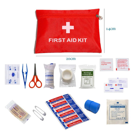 40/50/80pcs Full Kits Portable Mini Outdoor Waterproof First Aid Kit For Emergency Medical Treatment Car Travel Hiking Camping Wild Frontier Gear LLC