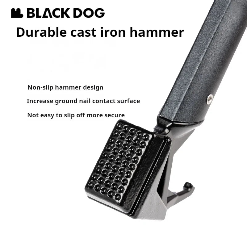 Naturehike BLACKDOG Hammer Outdoor Tent Peg Stake Mallet with Stake Puller Ground Nail Multi-functional Camping Survival Tool Wild Frontier Gear LLC