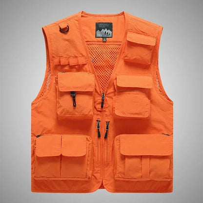 7XL 14 Pockets Summer New Men US Tactical Hiking Fishing Vest Man Photographer Waistcoat Mesh Cargo Sleeveless Jacket Tool Vest - Wild Frontier Gear LLC