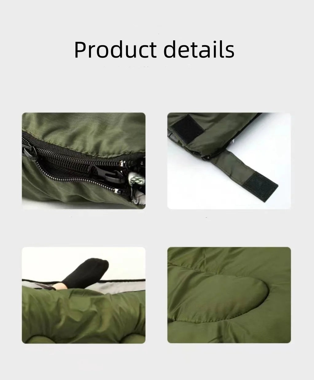 Two person warm sleeping bag for outdoor camping, hiking, sleeping bag with 2 pillows, three season warm portable sleeping bag