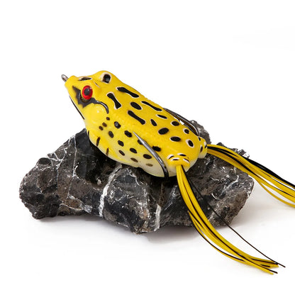 1 Pcs 5G 8.5G 13G 17.5G Frog Lure Soft Tube Bait Plastic Fishing Lure with Fishing Hooks Top Water Ray Frog Artificial 3D Eyes