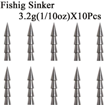 10pcs/lot Fishing Insert Weight 0.5g 1g 1.5g 2g 3.2g 4g Weight Sinker Fishing Soft Bait Fishing Accessories Wild Frontier Gear LLC