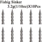 10pcs/lot Fishing Insert Weight 0.5g 1g 1.5g 2g 3.2g 4g Weight Sinker Fishing Soft Bait Fishing Accessories Wild Frontier Gear LLC