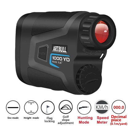 Laser Rangefinder Hunting Outdoor 1200M 650M Golf Range Finder with Flag-Lock Slope Adjusted Distance Meter Monoculars