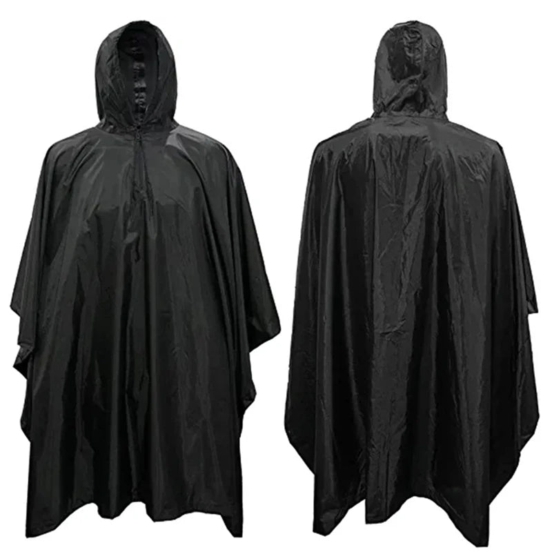 Outdoor Military Poncho 210T+PU Army War Tactical Raincoat Hunting Ghillie Suit Birdwatching Umbrella Rain Gear Home accessories