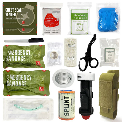 First Aid Trauma Kit To Configure Survival Kit Outdoor Emergency Kit For Camping Hiking IFAK Refill Kit Wild Frontier Gear LLC