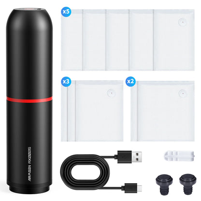 Handheld Vacuum Sealer for Food Storage – 35kPa Strong Suction, Rechargeable 1200mAh Battery, Includes BPA-Free Vacuum Bags, Win