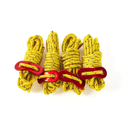 4pcs Tent Wind Rope Cord Tensioner High-Strength Reflective Lanyard - Wild Frontier Gear LLC