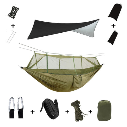 Anti Outdoor Camping Hammock With Mosquito Net And Rain Tent Equipment Supplies Shelters Camp Bed Survival Portable Hammock Wild Frontier Gear LLC