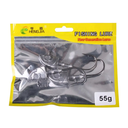 big jig head long hook heavy Triangle Head Hooks  fishing hook soft worm jig Lure Hook Jig Head Fishing Tackle