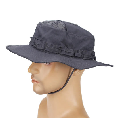 Men Camouflage Tactical Hat Bucket Multicam Sunscreen Rounded Hats Summer BreathableCap Hunting Hiking Outdoor Balaclava
