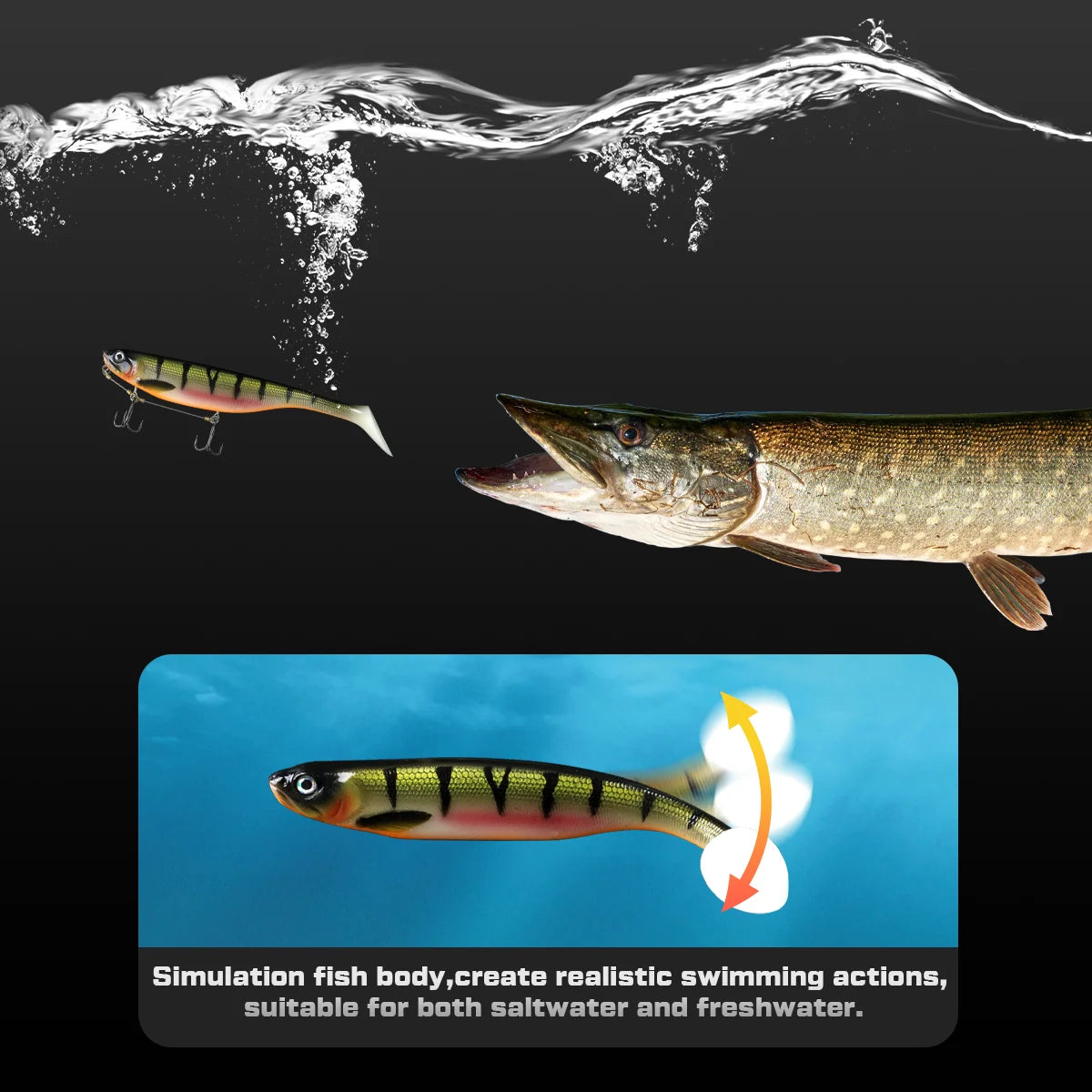 1PCS 19cm 34g Soft Fishing Lure Swimbait Fish baits Finest Detailed Top Quality Softbait Manufature Printed soft Fishing Bait