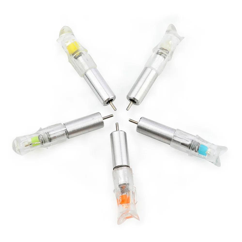 5/6pcs Archery LED Lighted Nocks Fit 7.6mm Universal Arrow Shaft Glowing Tail Carbon Crossbow Bolts Hunting Shooting Accessories - Wild Frontier Gear LLC