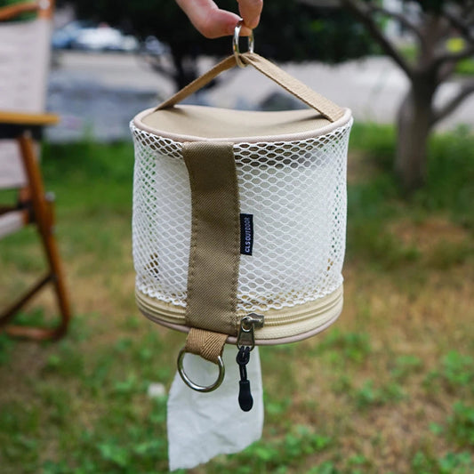 Portable Roll Paper Storage Bag with Hook Hanging Napkin Holder Toilet Paper Storage Box for Outdoor Camping Hiking Wild Frontier Gear LLC