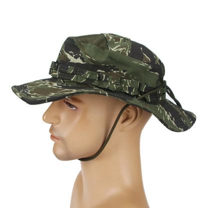 Men Camouflage Tactical Hat Bucket Multicam Sunscreen Rounded Hats Summer BreathableCap Hunting Hiking Outdoor Balaclava