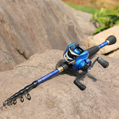 Sougayilang Casting Fishing Rod Combo Telescopic Kit - Wild Frontier Gear LLC