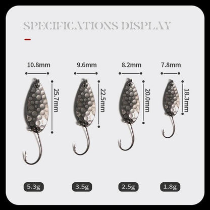 Tungsten Jig Spinner Lure for Bass and Trout Fishing - Available in 1.8g, 2.5g, 3.5g, and 5.3g - Wild Frontier Gear LLC