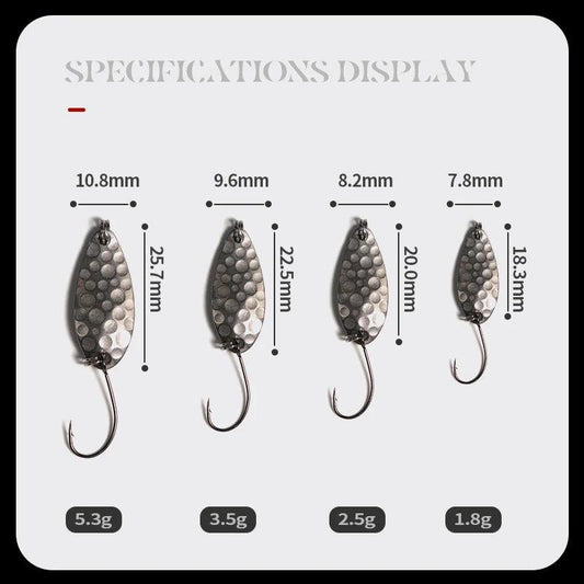 Tungsten Jig Spinner Lure for Bass and Trout Fishing - Available in 1.8g, 2.5g, 3.5g, and 5.3g - Wild Frontier Gear LLC