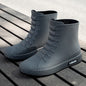 Versatile Casual Short-barreled Waterproof Shoes Men Women Lined With Fleece Warmth Anti-slip Wear-resistant Outdoors Rain Boots - Wild Frontier Gear LLC