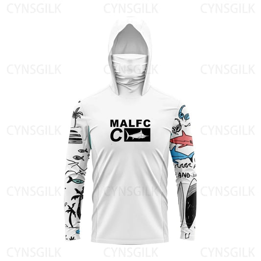 Men Fishing T Shirt Long Sleeve Jersey With UV Hooded Sun Protection Upf 50 Breathable Angling Clothing Fishing Hoodies Apparel - Wild Frontier Gear LLC