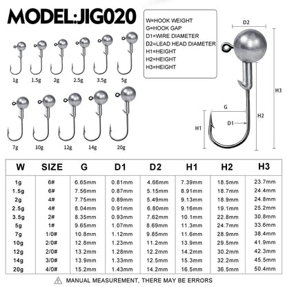 1g 2g 3.5g 5g 7g 10g 12g 20g Crank Jig Head Hook Fishing Hook Head Jig Lure Hard Bait Soft Worm Fishhook Jig Hook For Fishing